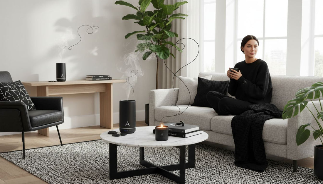 diffuser and candle livingroom